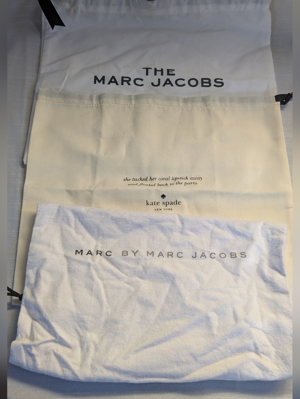 The Marc Jacobs,Kate Spade,Marc By Marc Jacobs Cream Dust Bag Set